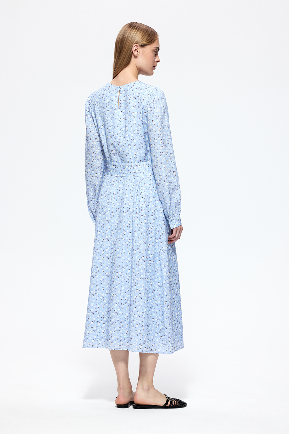 Платье из тенселя с принтом