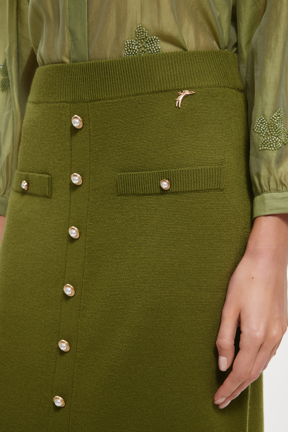 Юбка-карандаш вязаная