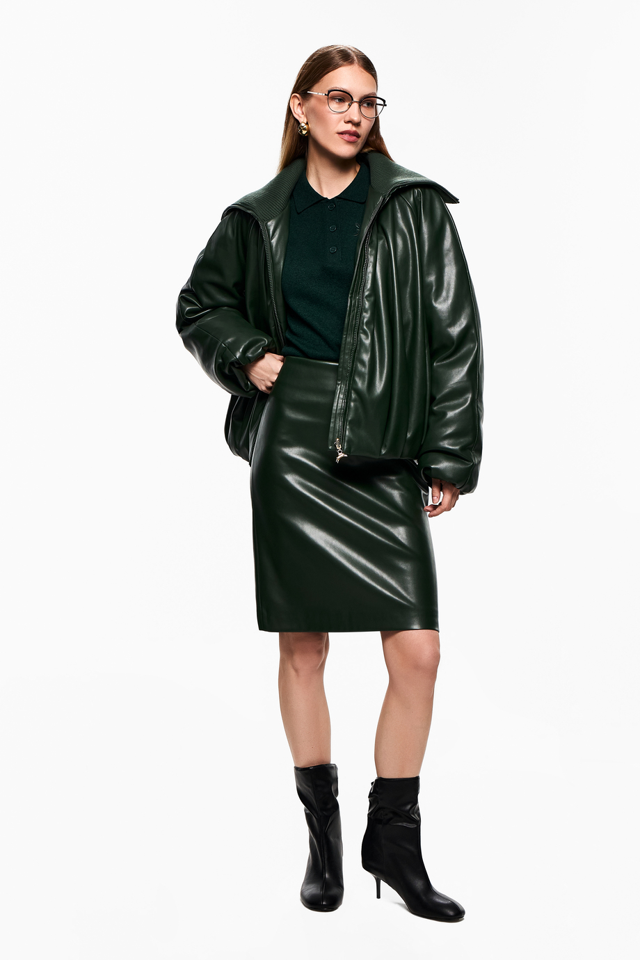 Куртка-баллон из экокожи