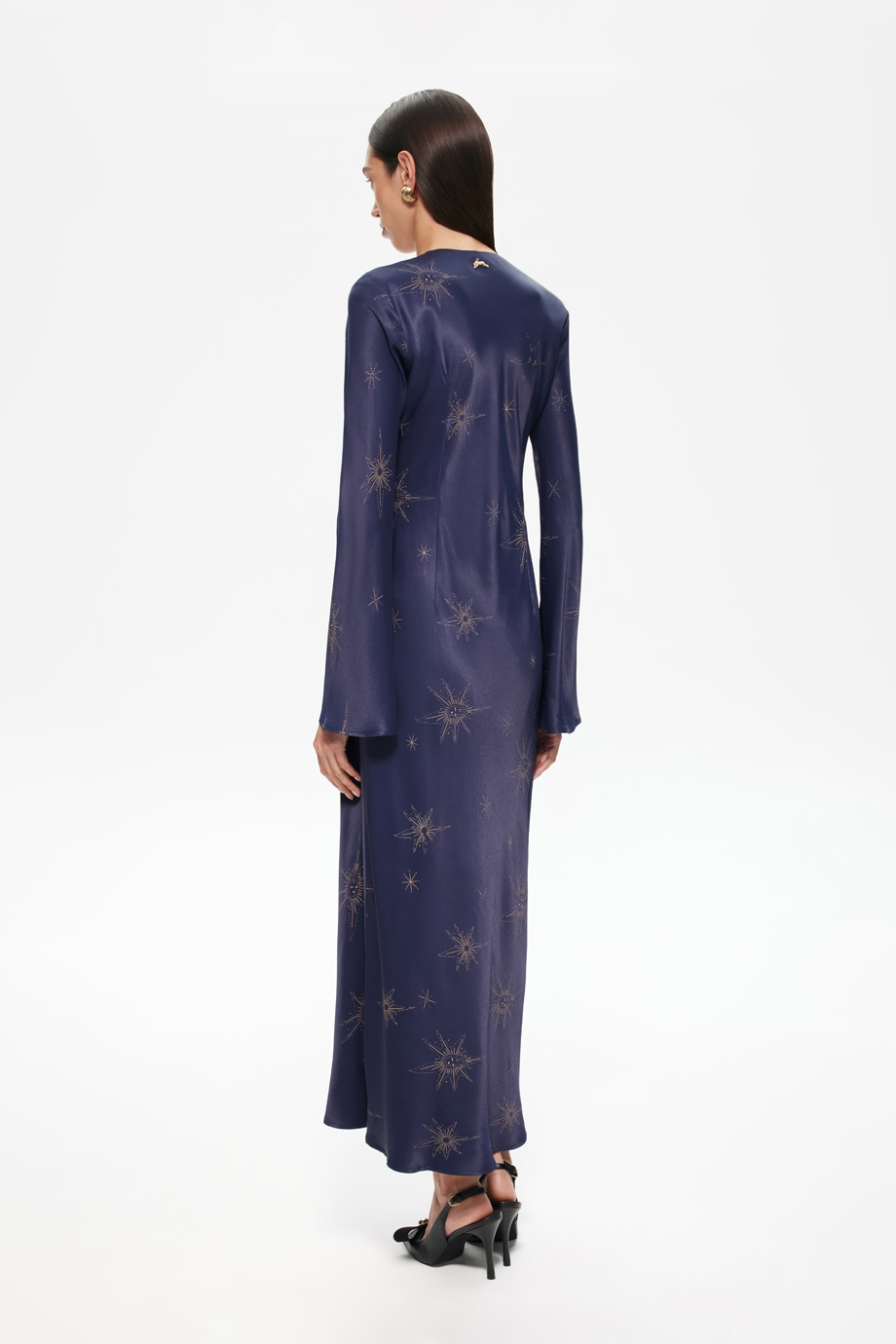 Платье полуприлегающее с принтом