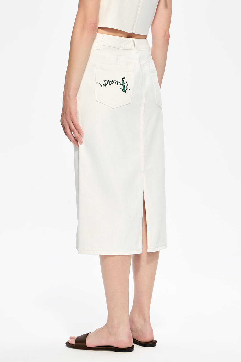 Юбка джинсовая с вышивкой