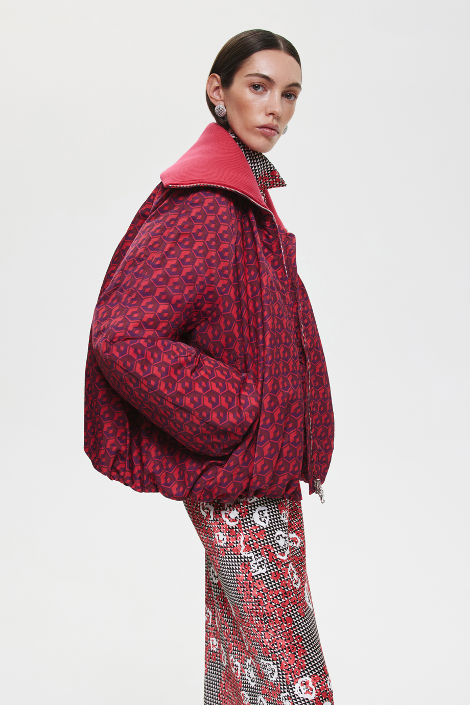 Куртка-баллон с принтом