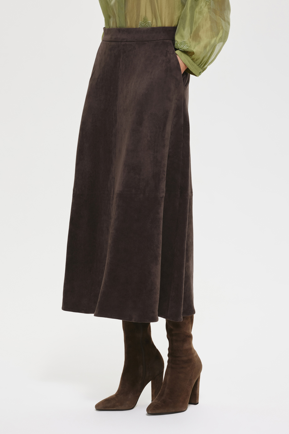 Юбка из экозамши