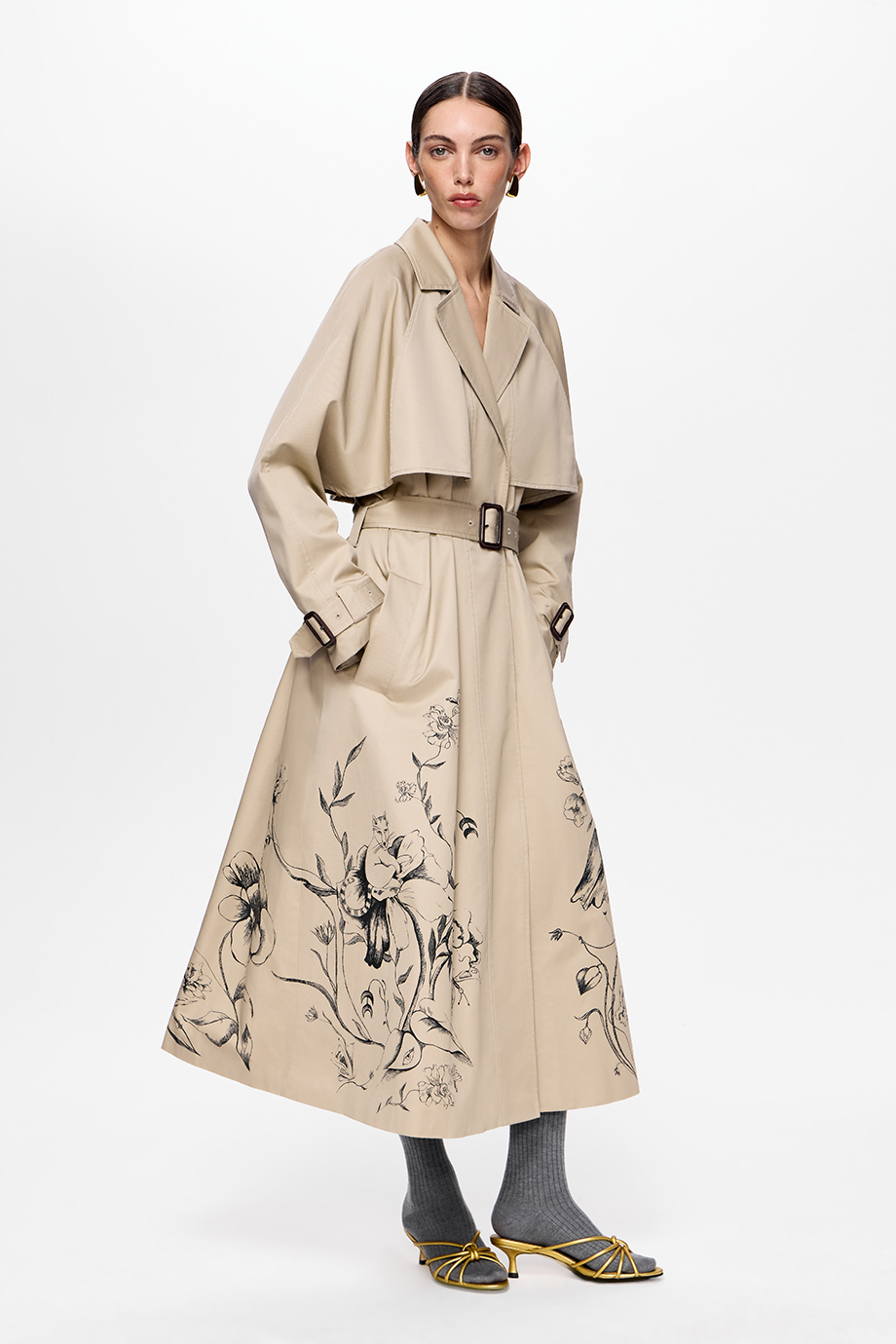 Тренч с принтом