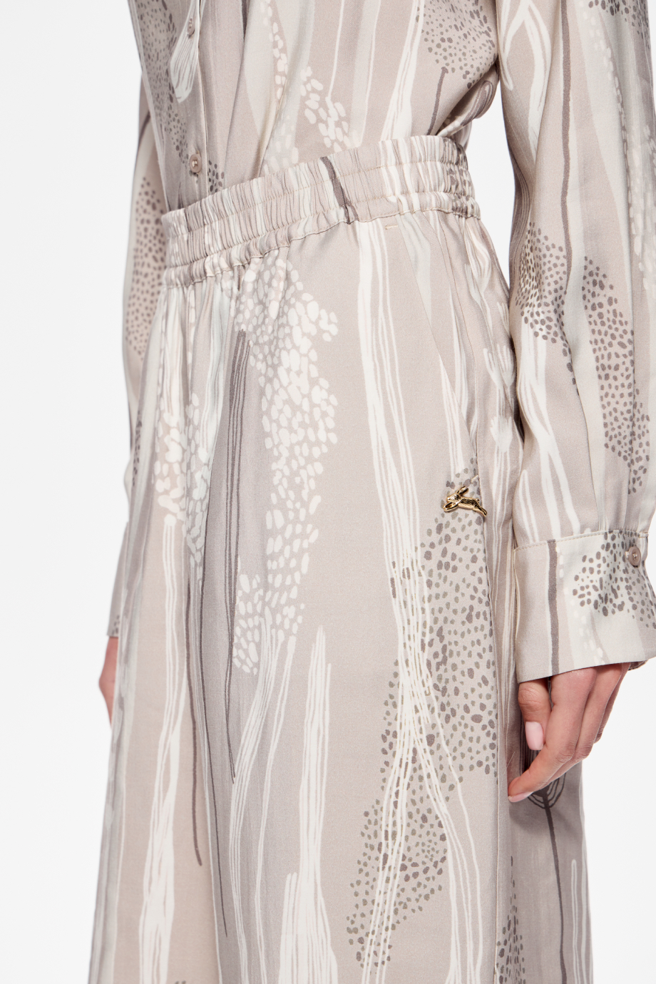 Брюки на резинке с принтом