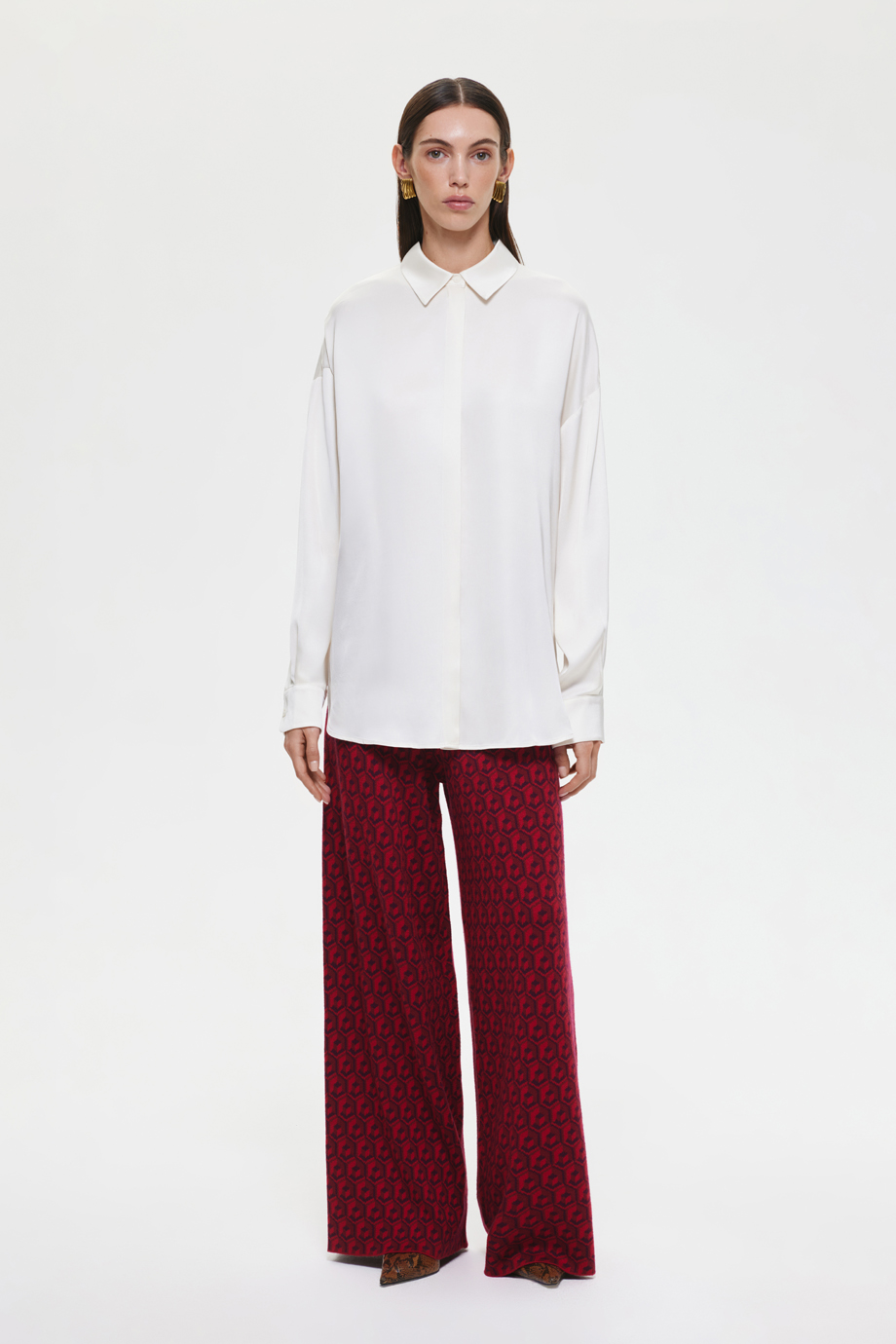 Блузка из вискозного сатина