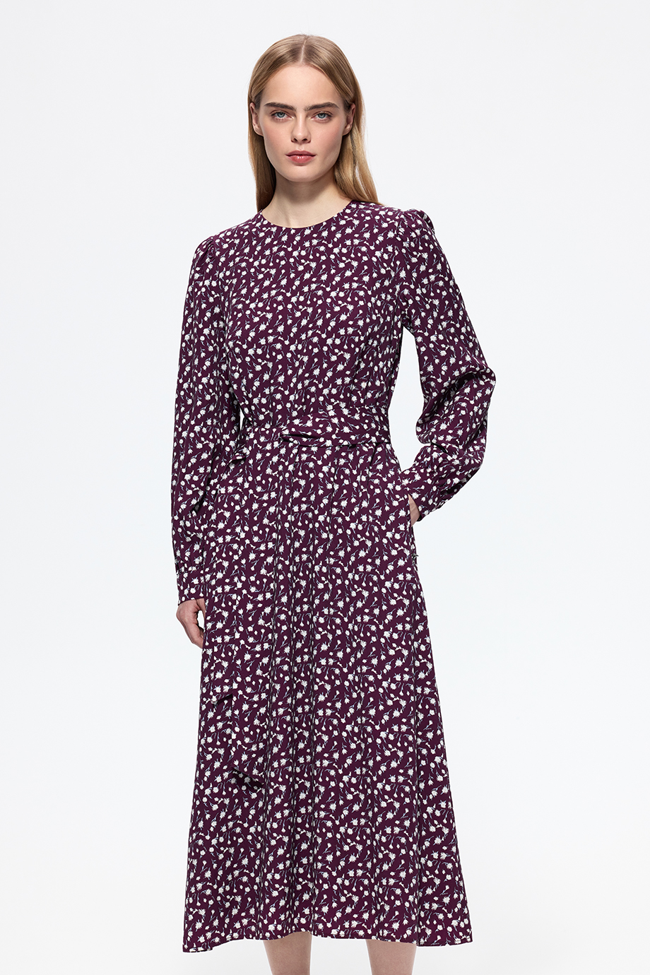 Платье из тенселя с принтом