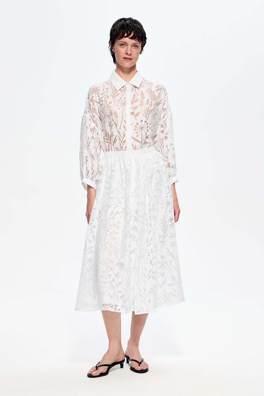 Юбка А-силуэта из деворе