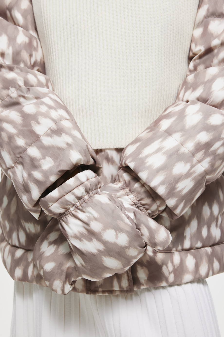 Варежки утепленные с принтом