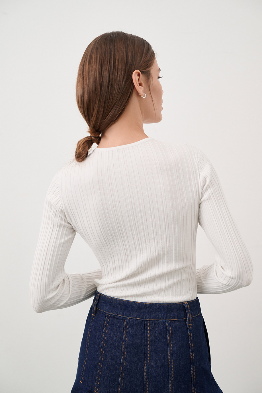 Юбка джинсовая со складками