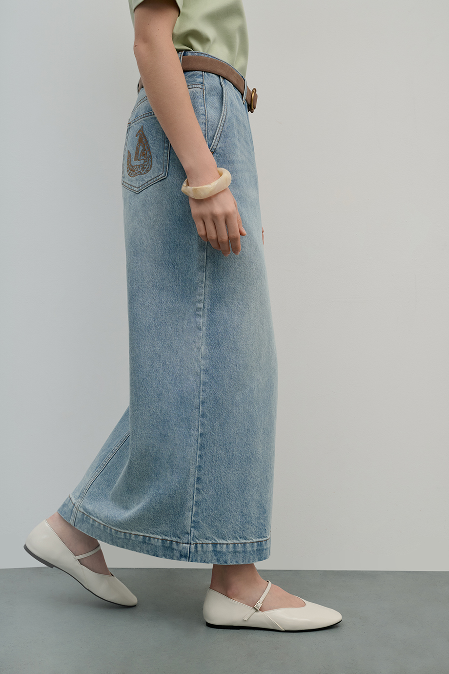 Юбка-карандаш джинсовая