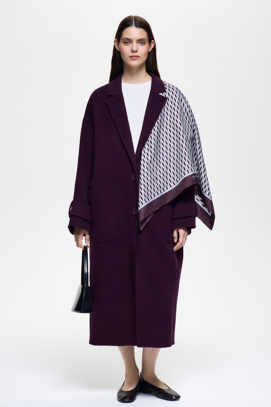 Пальто-кокон из шерсти