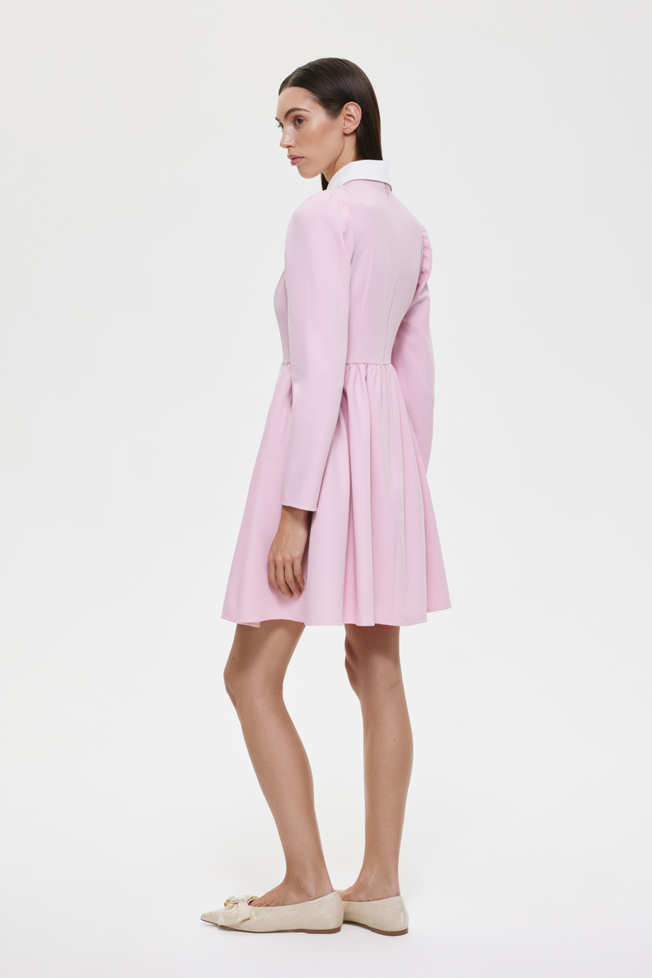 Платье с хлопковой кокеткой