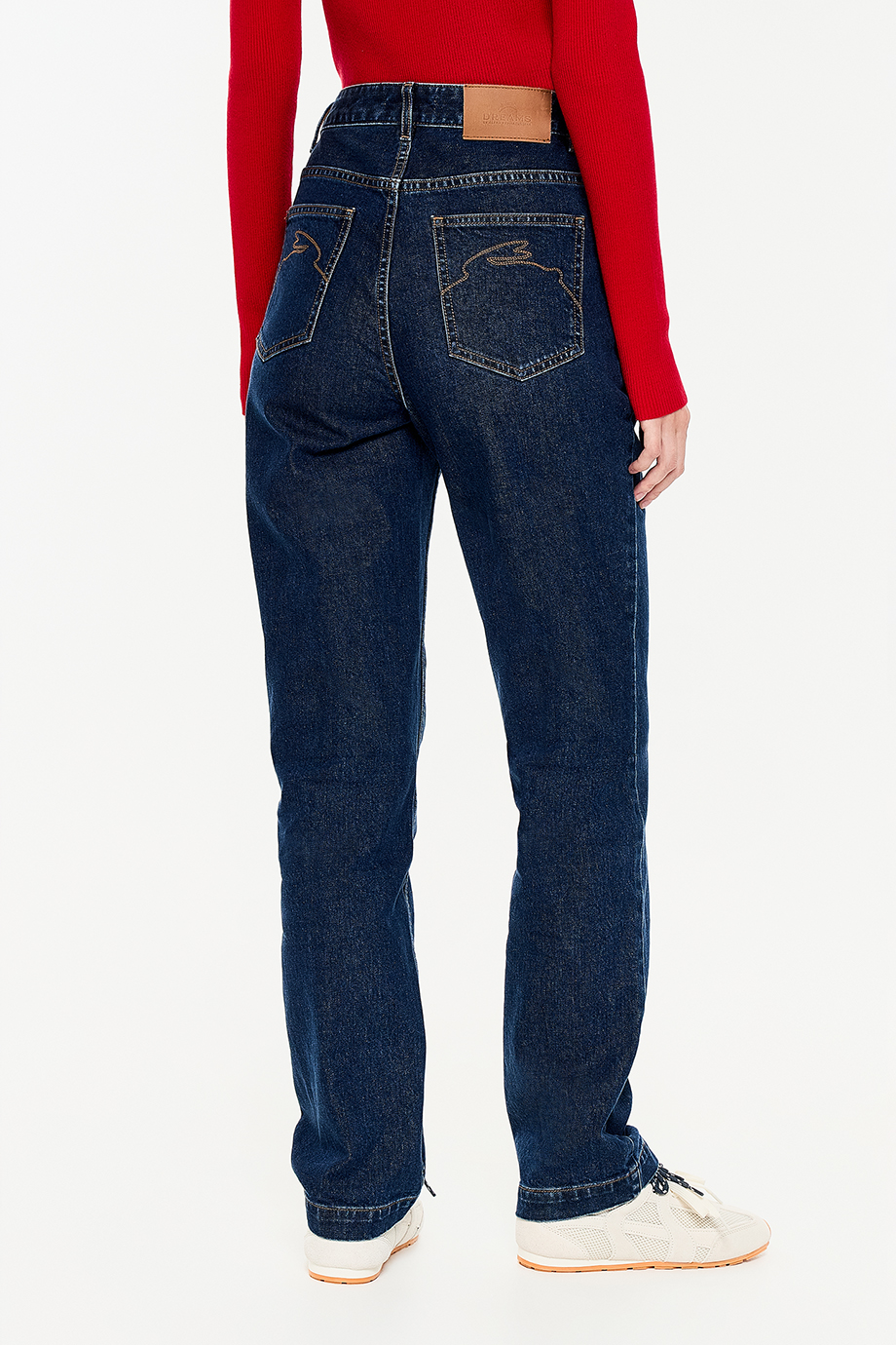 Джинсы Straight с вышивкой