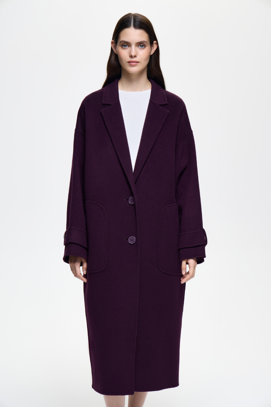 Пальто-кокон из шерсти