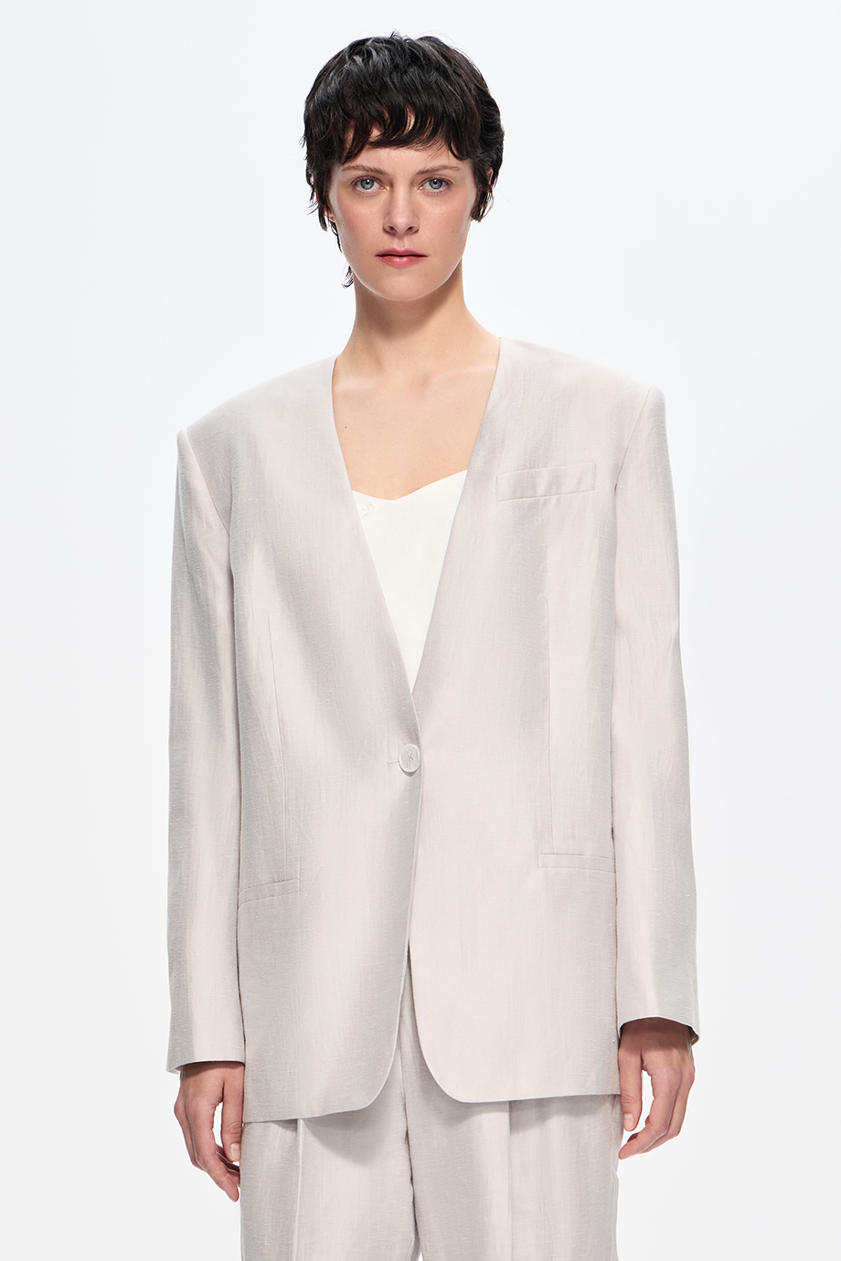 Жакет из жемчужного льна Жакет из жемчужного льна
