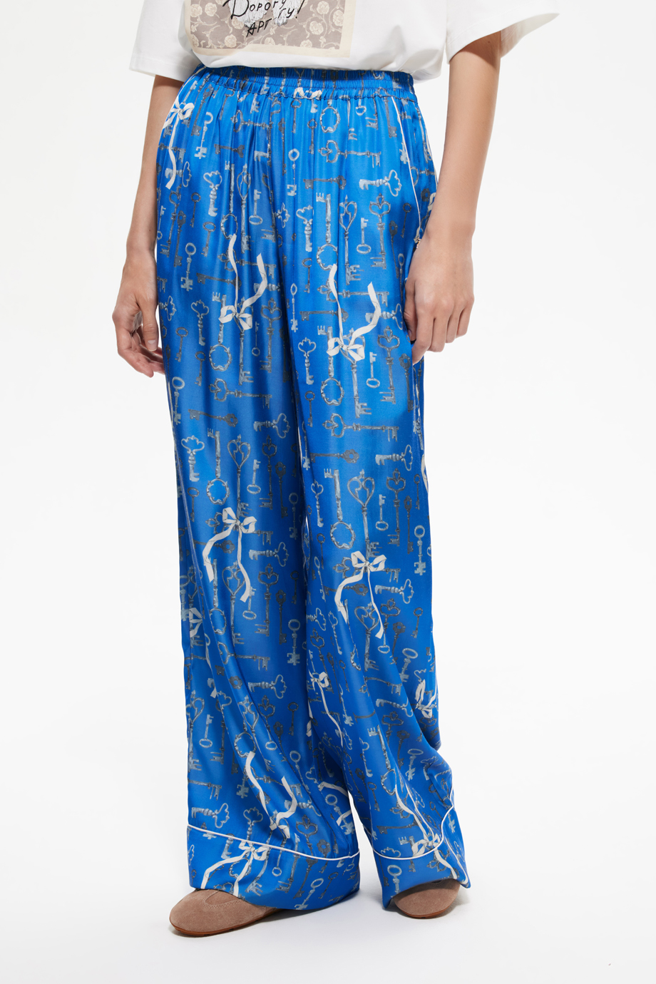 Брюки пижамные с принтом