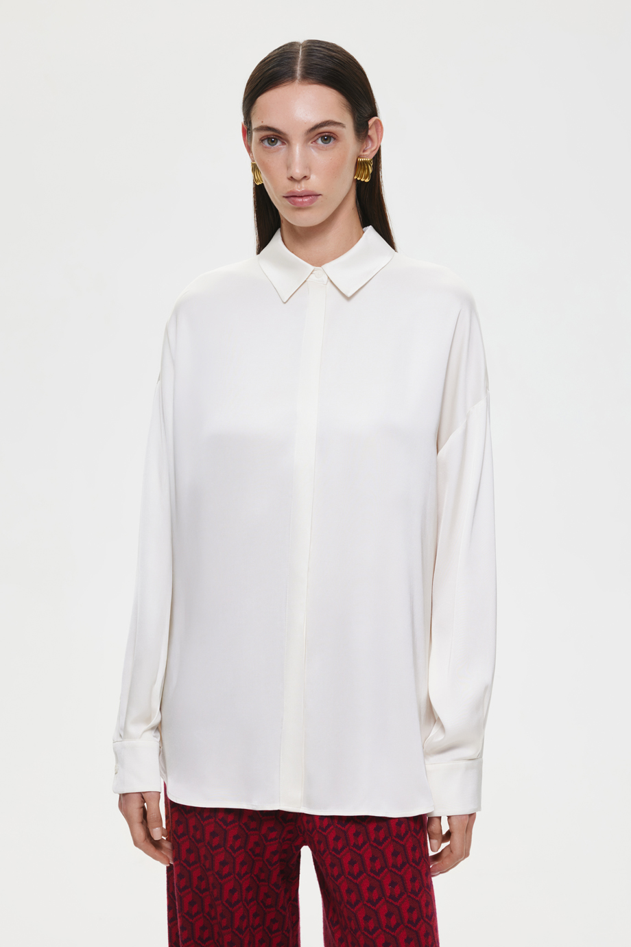 Блузка из вискозного сатина Блузка из вискозного сатина