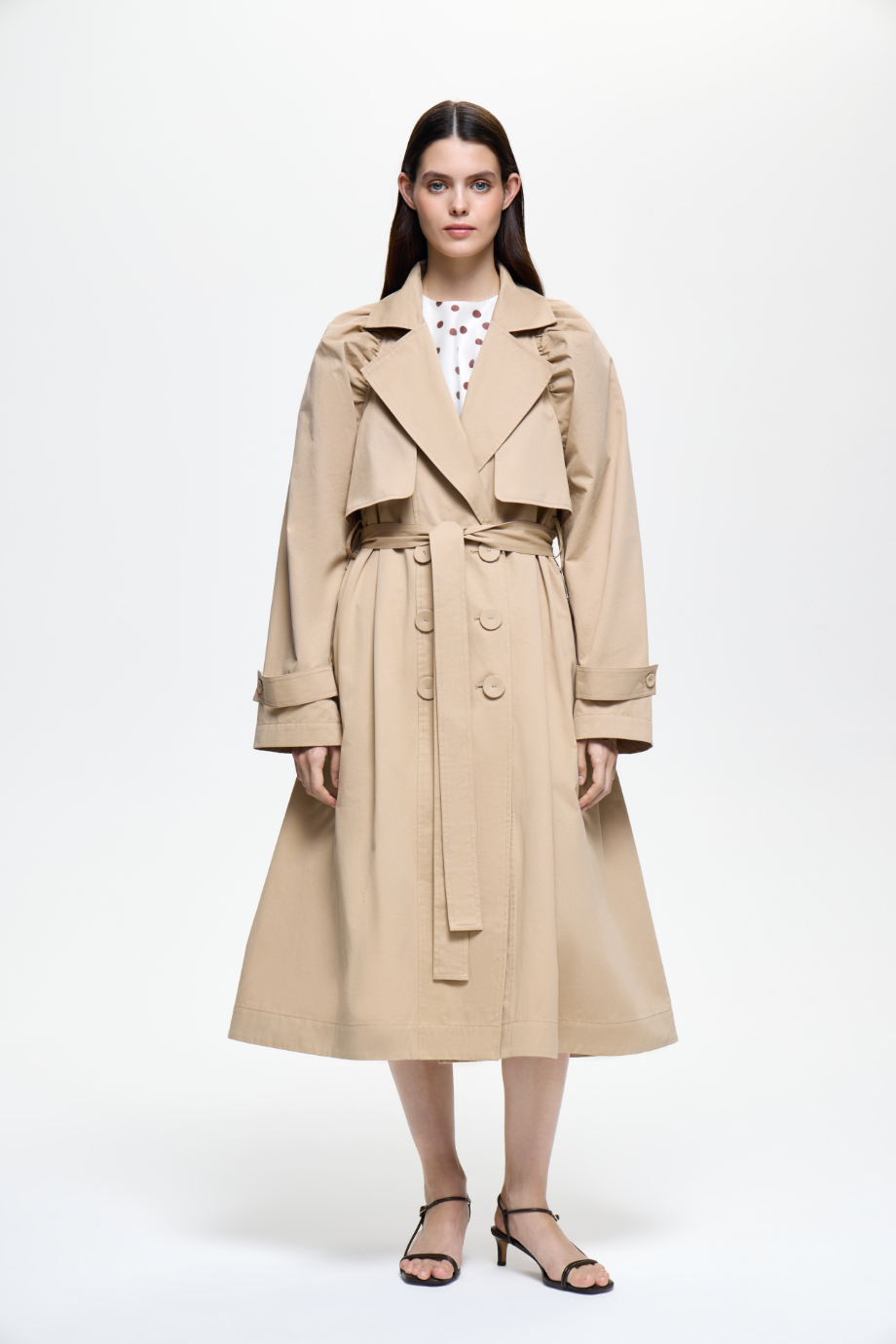 Тренч с объемными рукавами Тренч с объемными рукавами