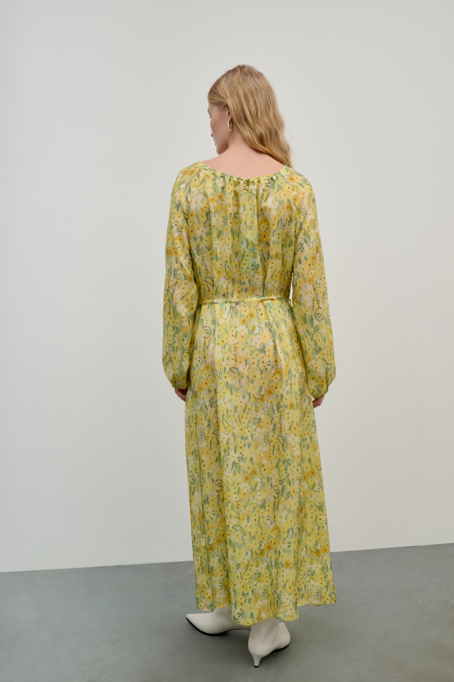 Платье свободное с принтом