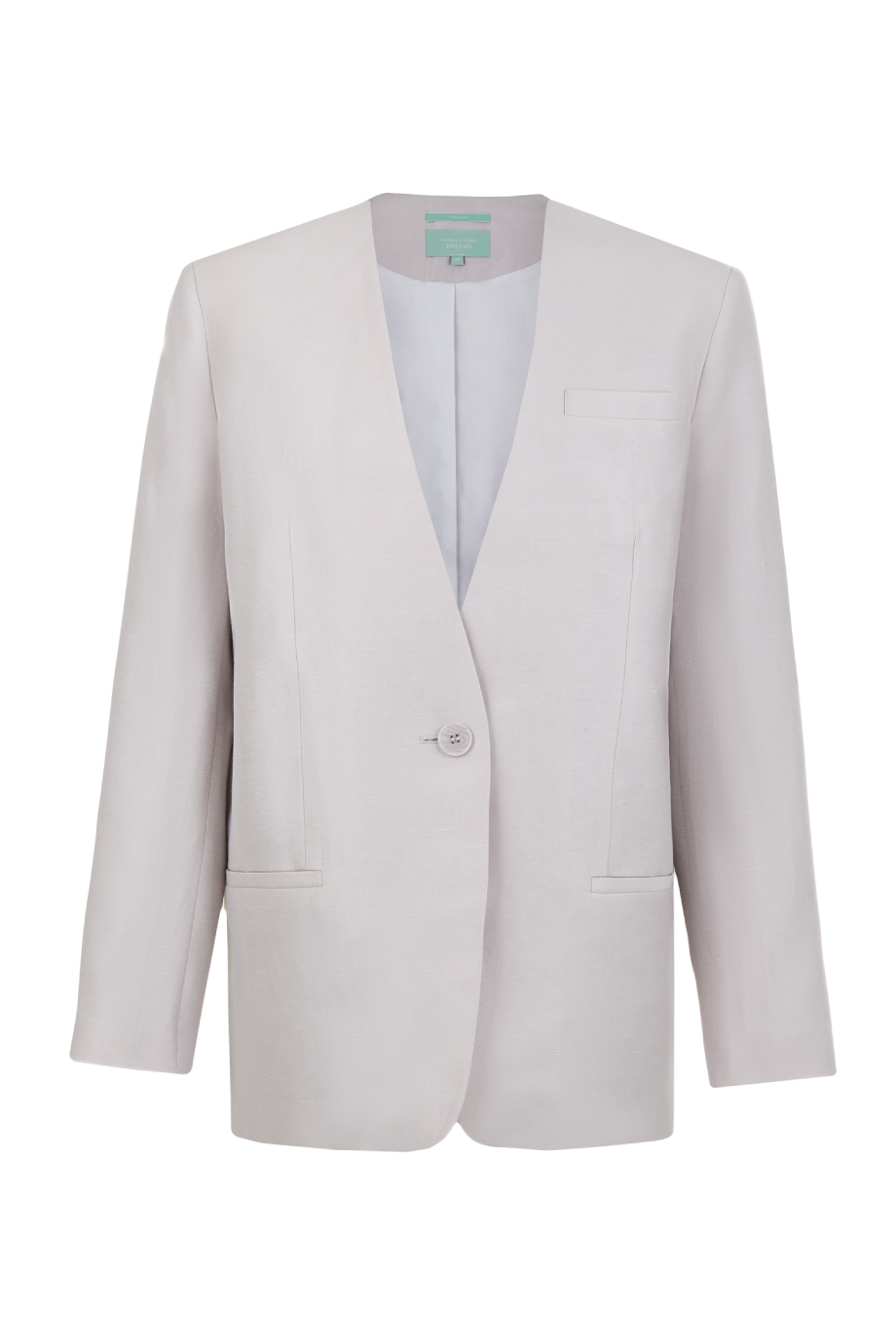 Жакет из жемчужного льна