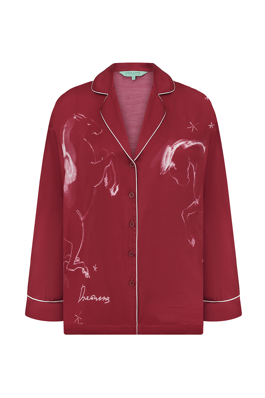 Блузка пижамная с принтом