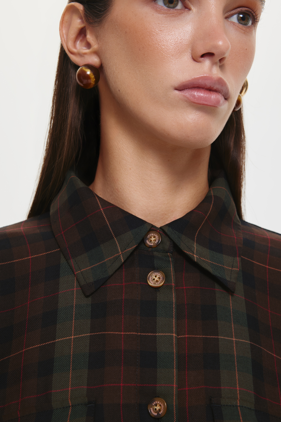 Блузка из лиоцелла в клетку