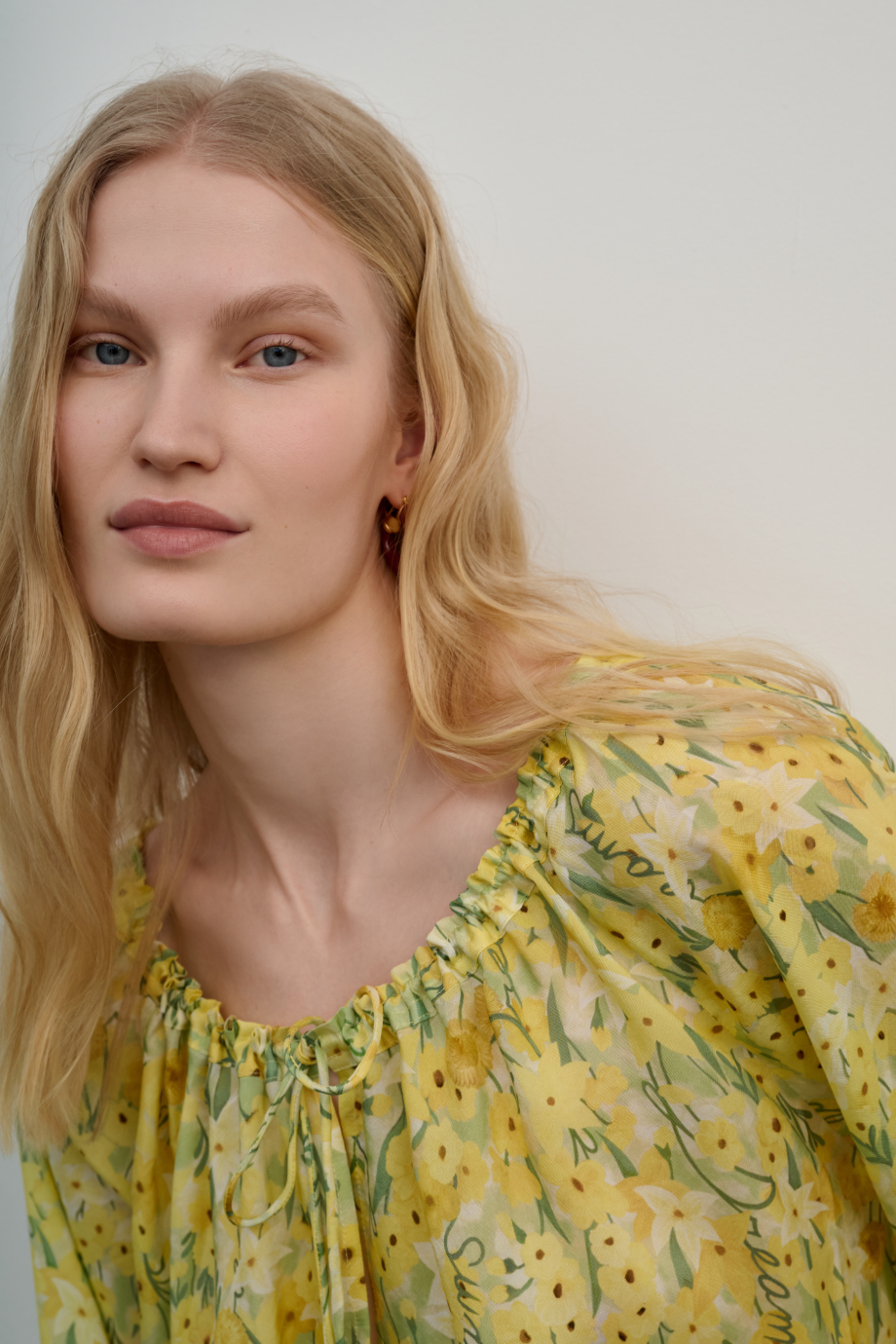 Блузка свободная с принтом