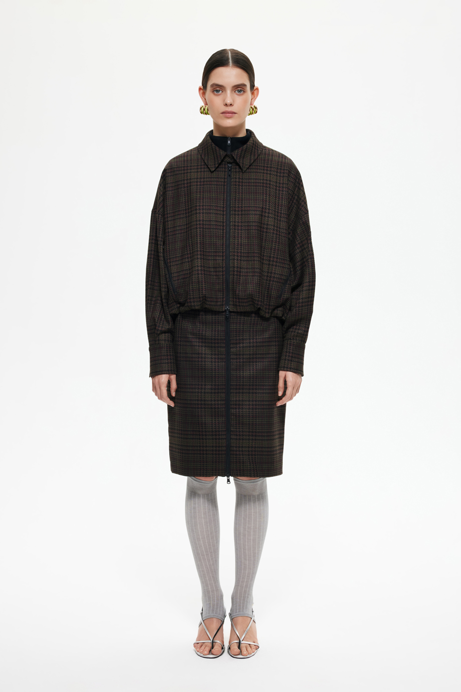 Юбка-карандаш в клетку