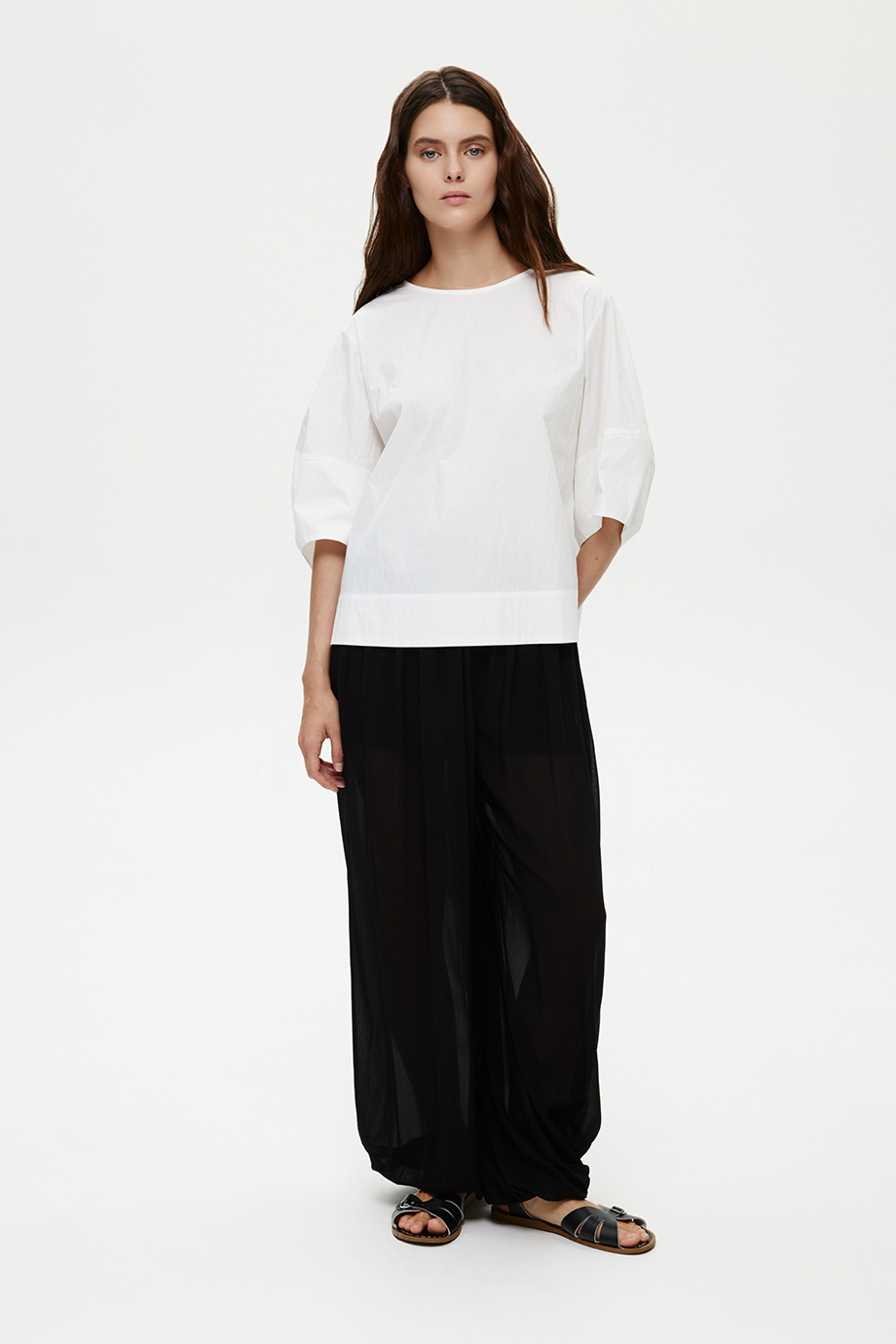 Брюки-алладины из шифона