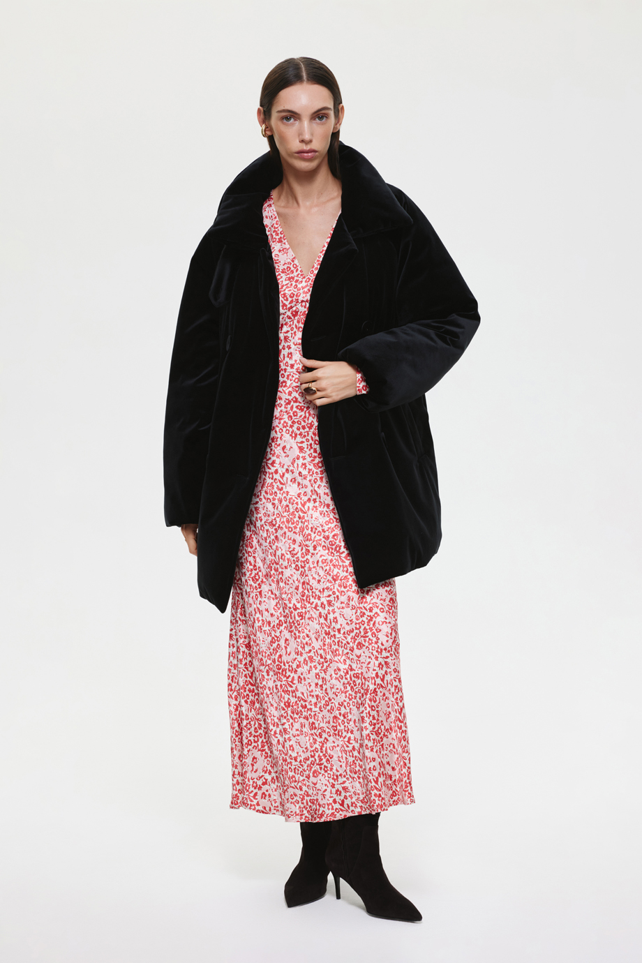 Полупальто утепленное бархатное