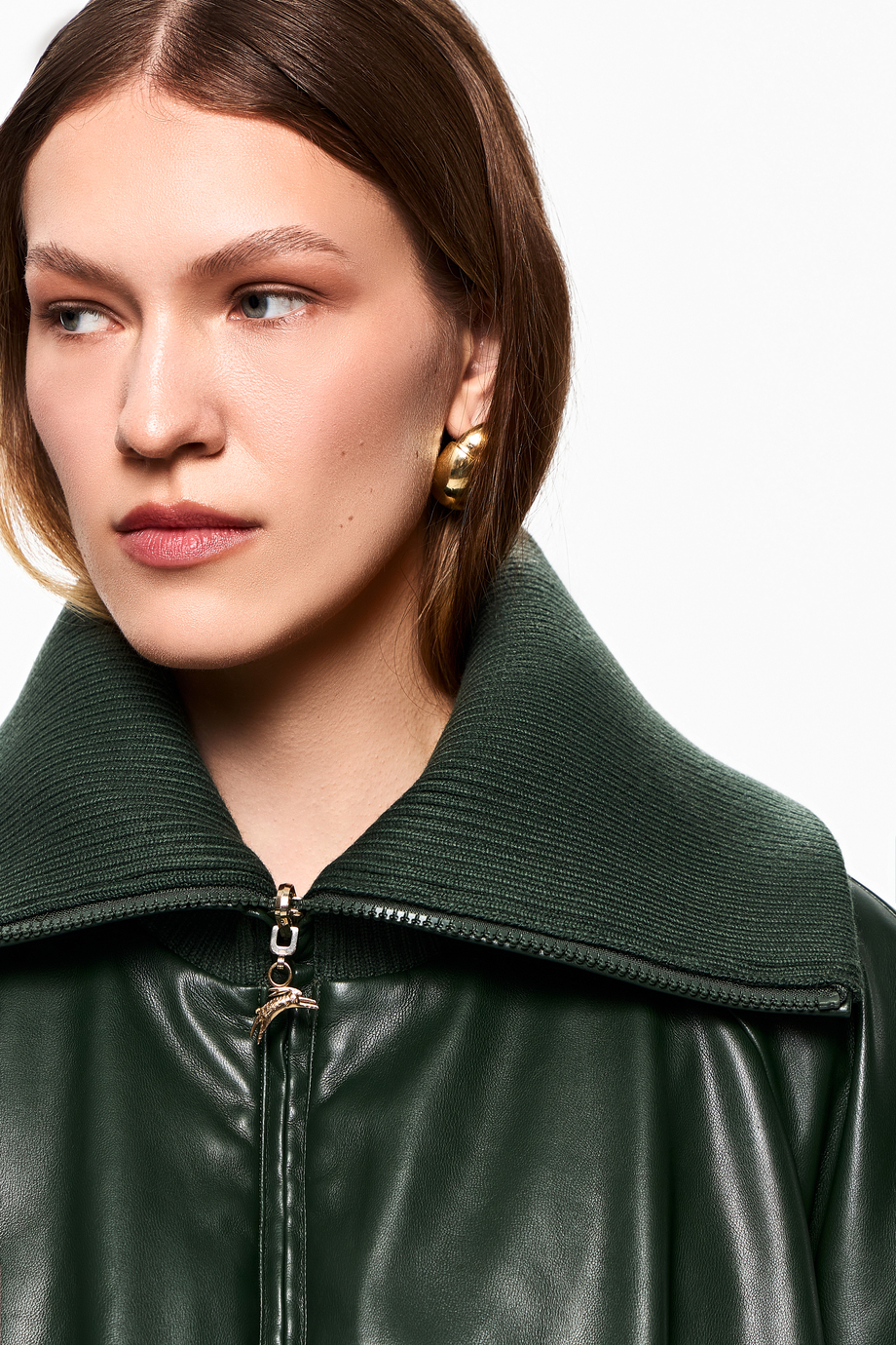 Куртка-баллон из экокожи