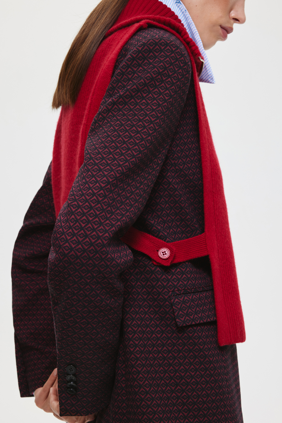 Манишка шерстяная на молнии