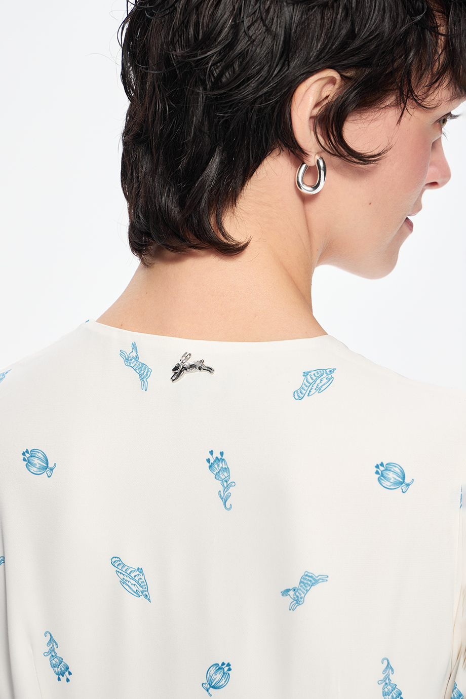 Платье полуприлегающее с принтом