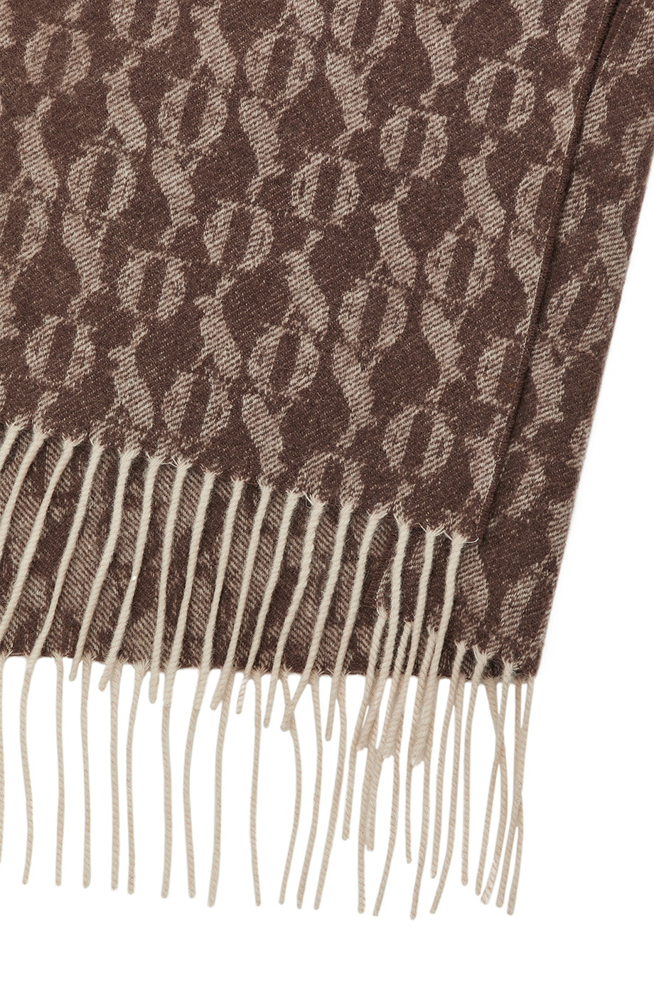 Шарф шерстяной с лого-паттерном