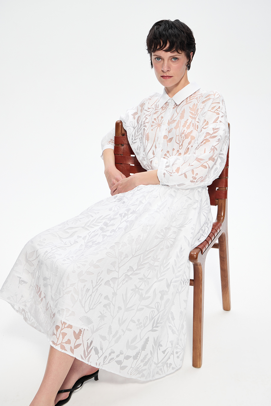 Юбка А-силуэта из деворе