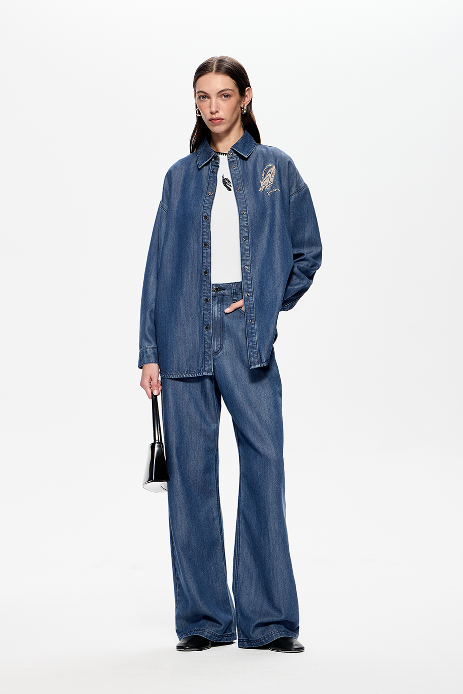 Джинсы Wide Leg из тенселя