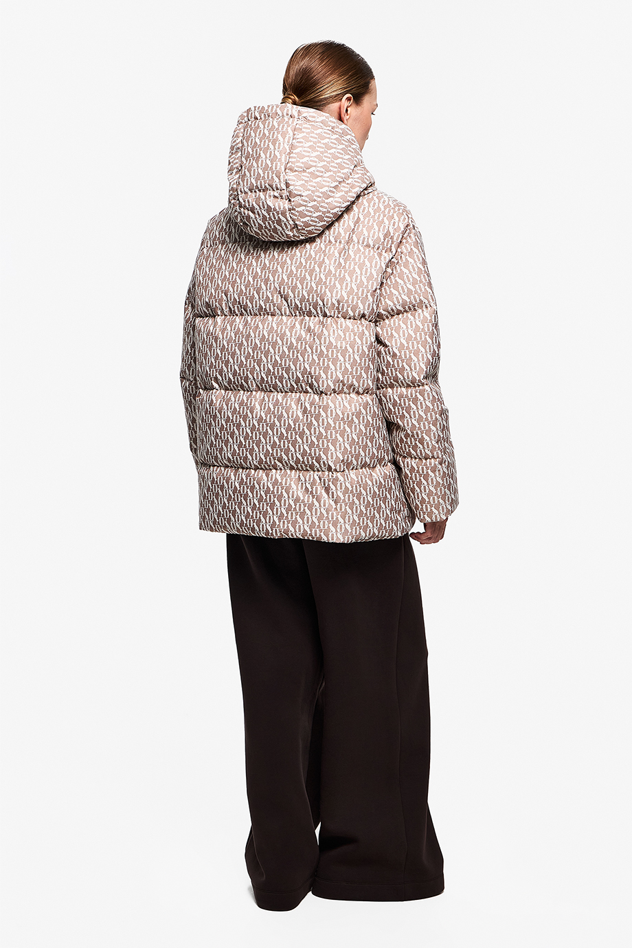 Пуховик жаккардовый