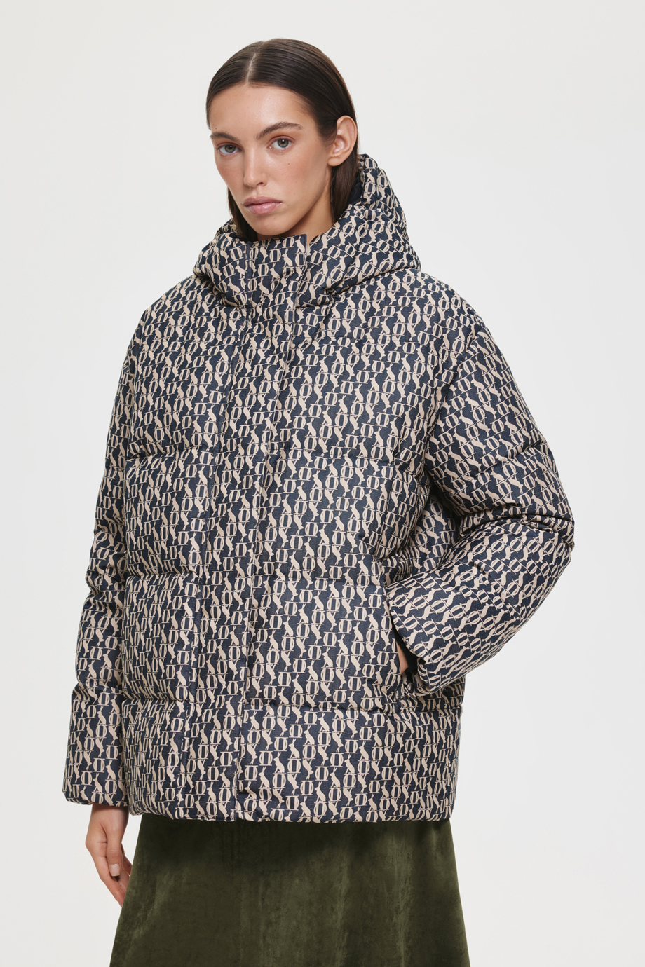 Пуховик жаккардовый Пуховик жаккардовый