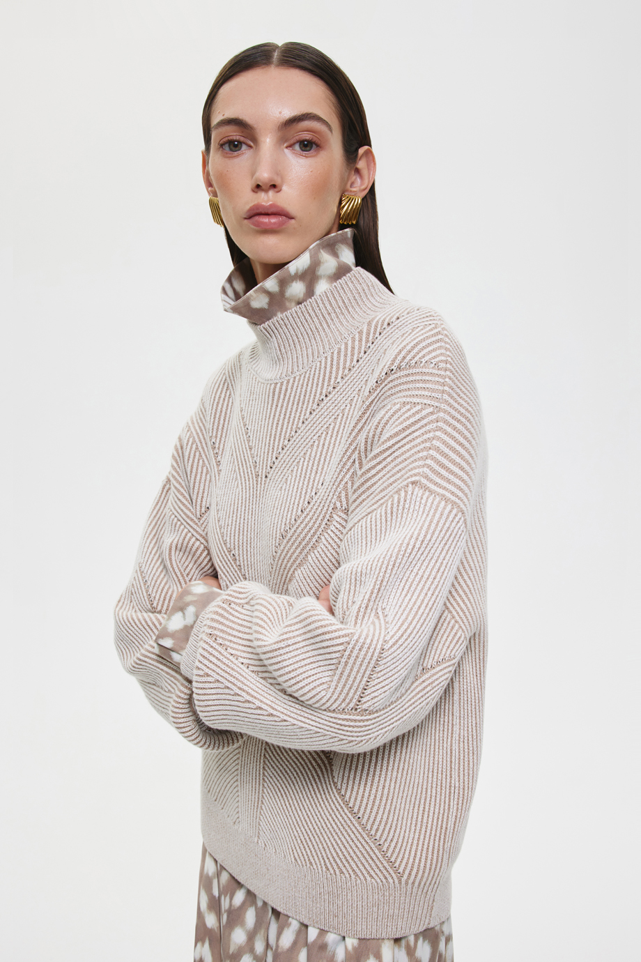 Джемпер из шерсти и хлопка