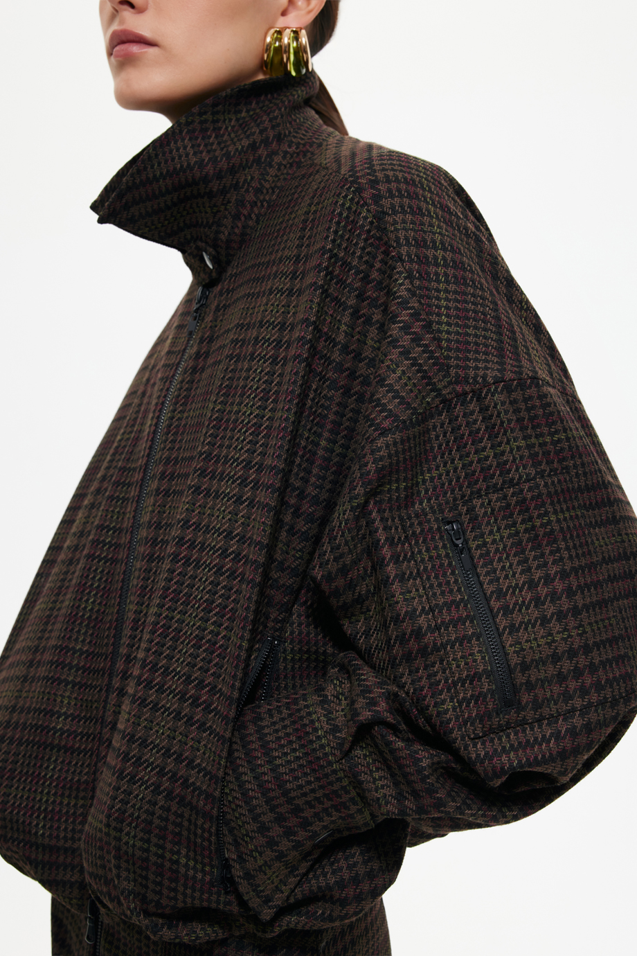 Жакет-бомбер в клетку