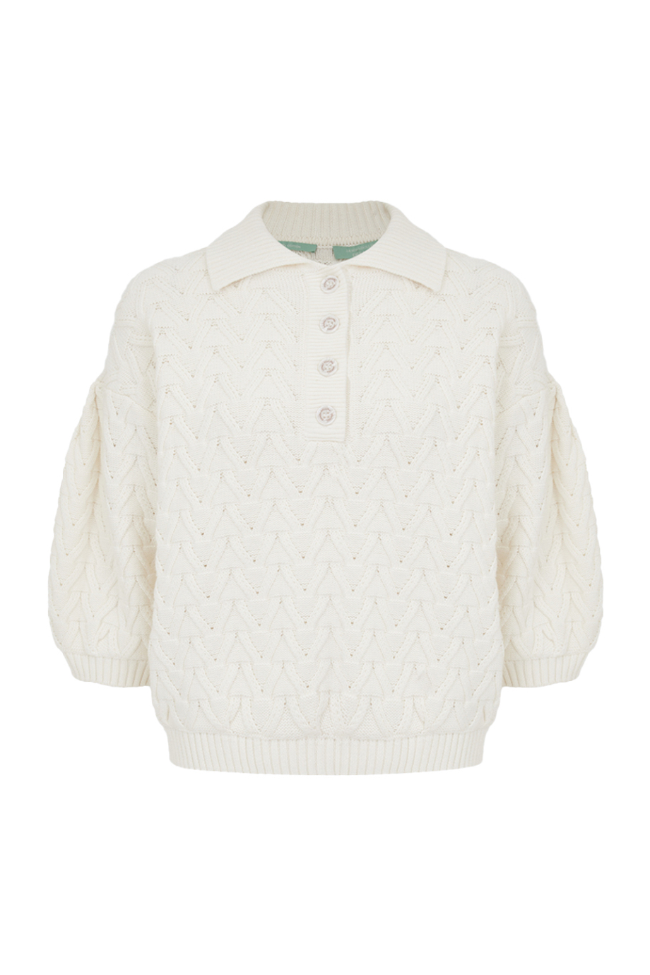 Джемпер-поло ажурный