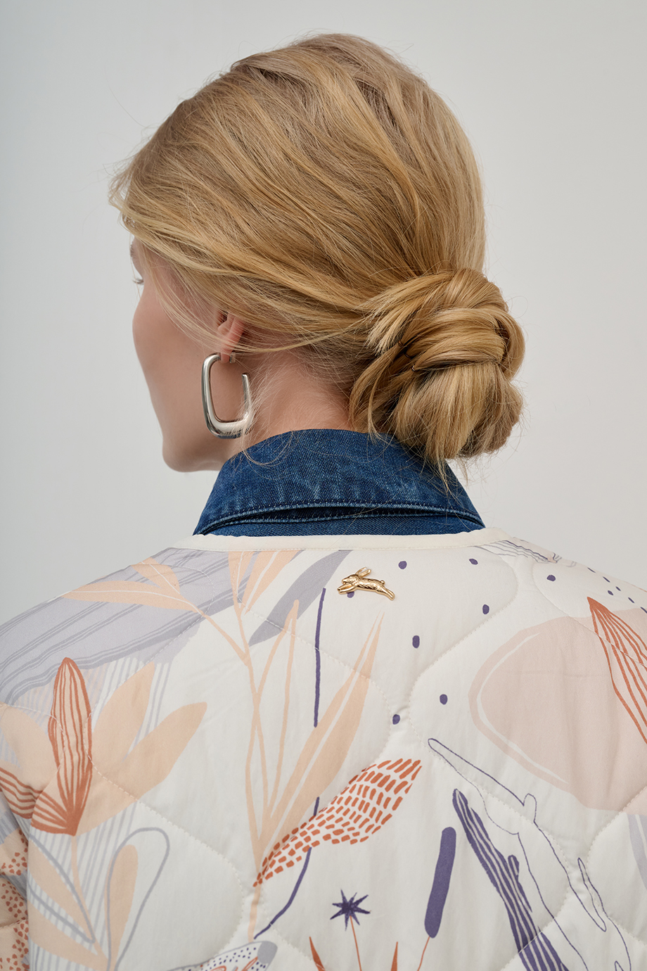 Куртка стеганная с принтом