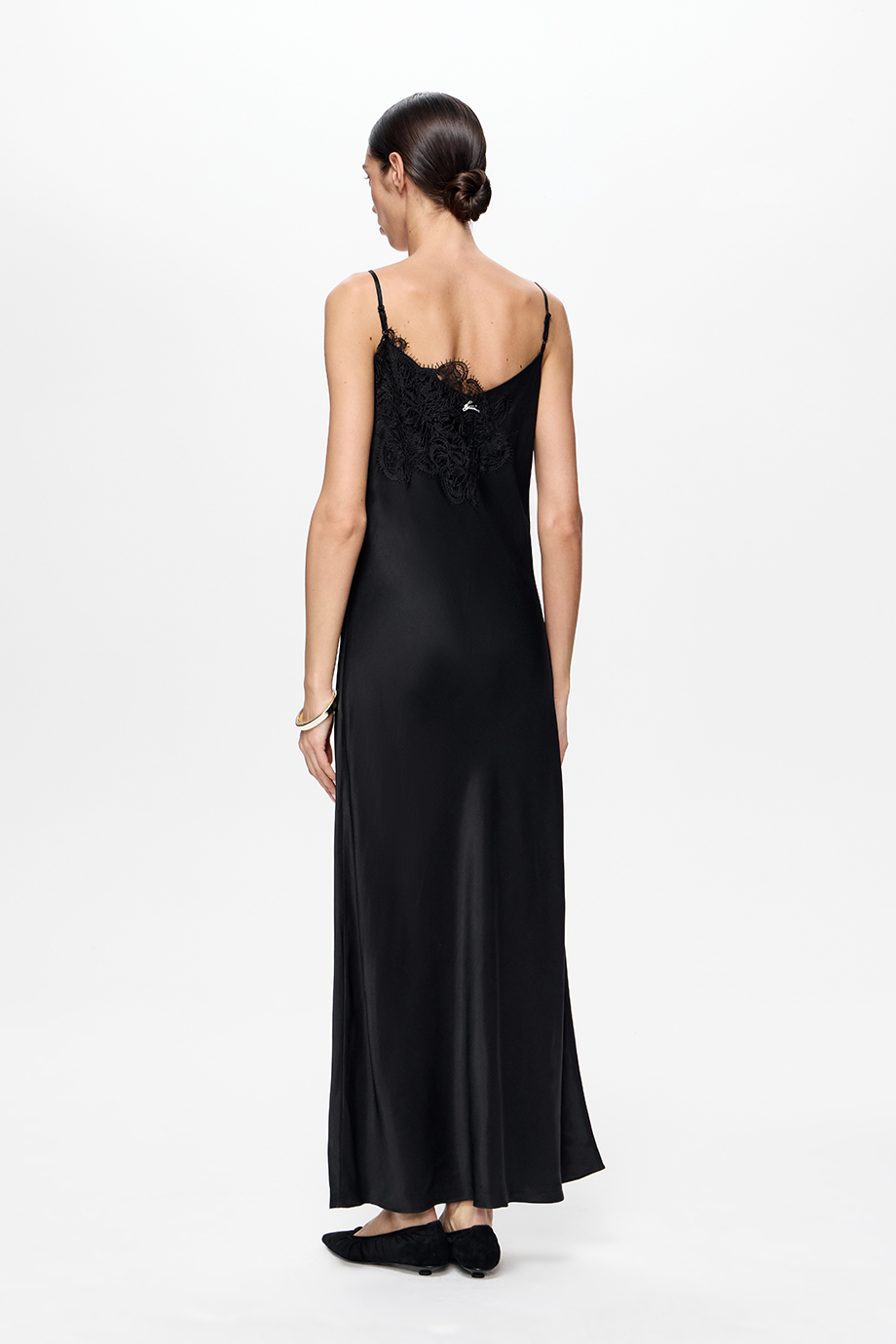 Платье-комбинация с кружевом