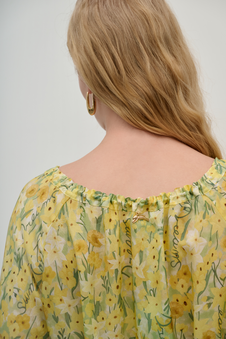 Платье свободное с принтом