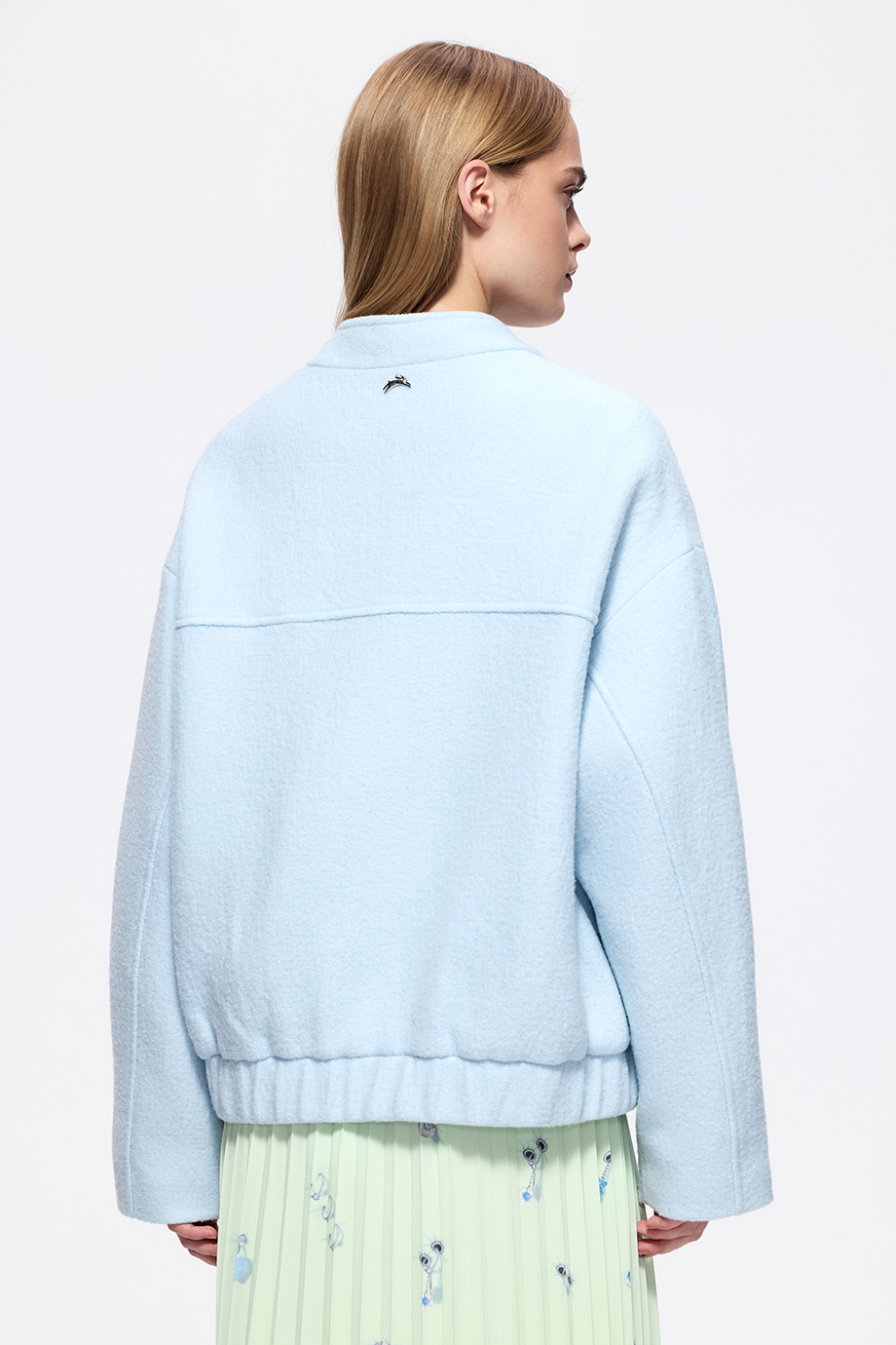 Бомбер из шерстяного букле