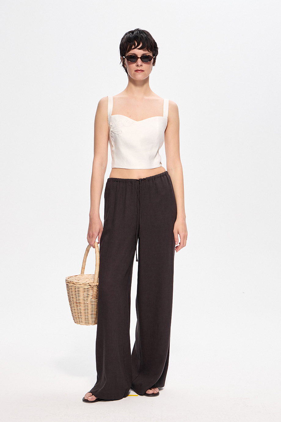 Брюки пижамного стиля