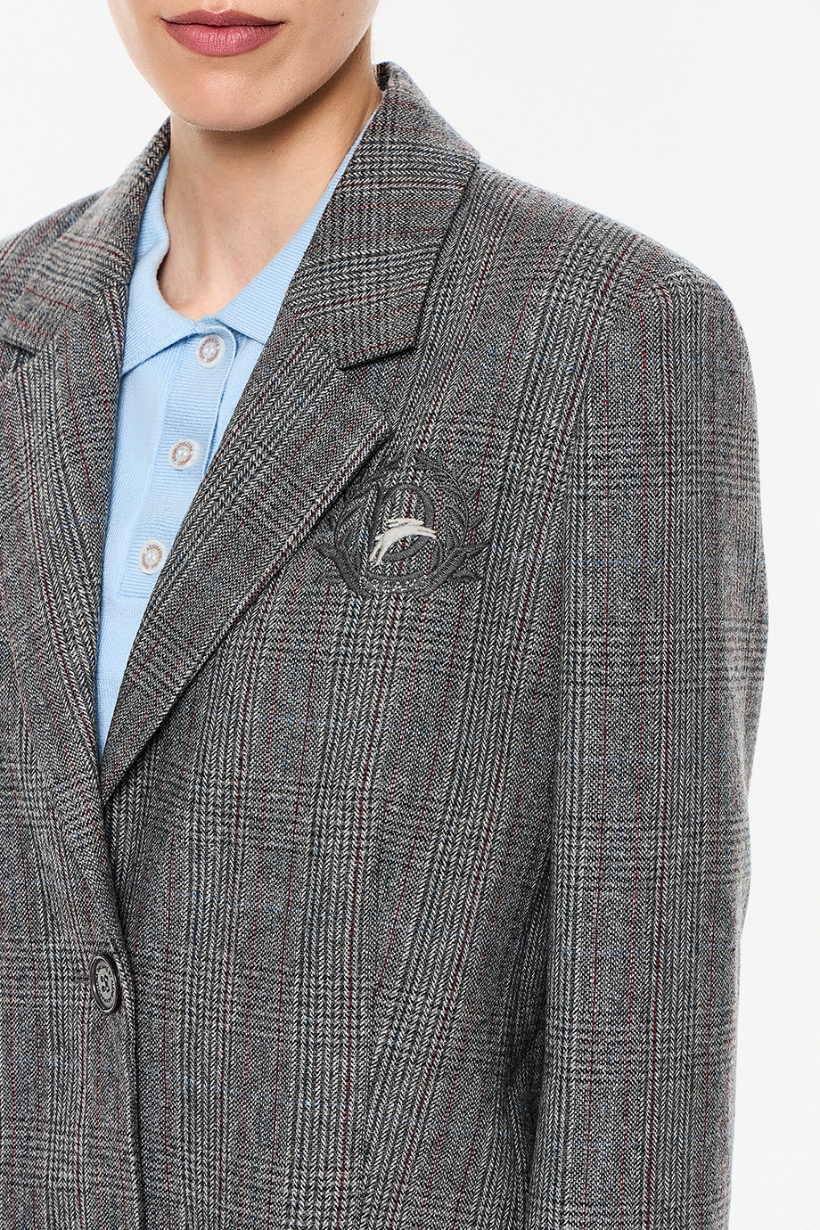 Жакет свободный с вышивкой