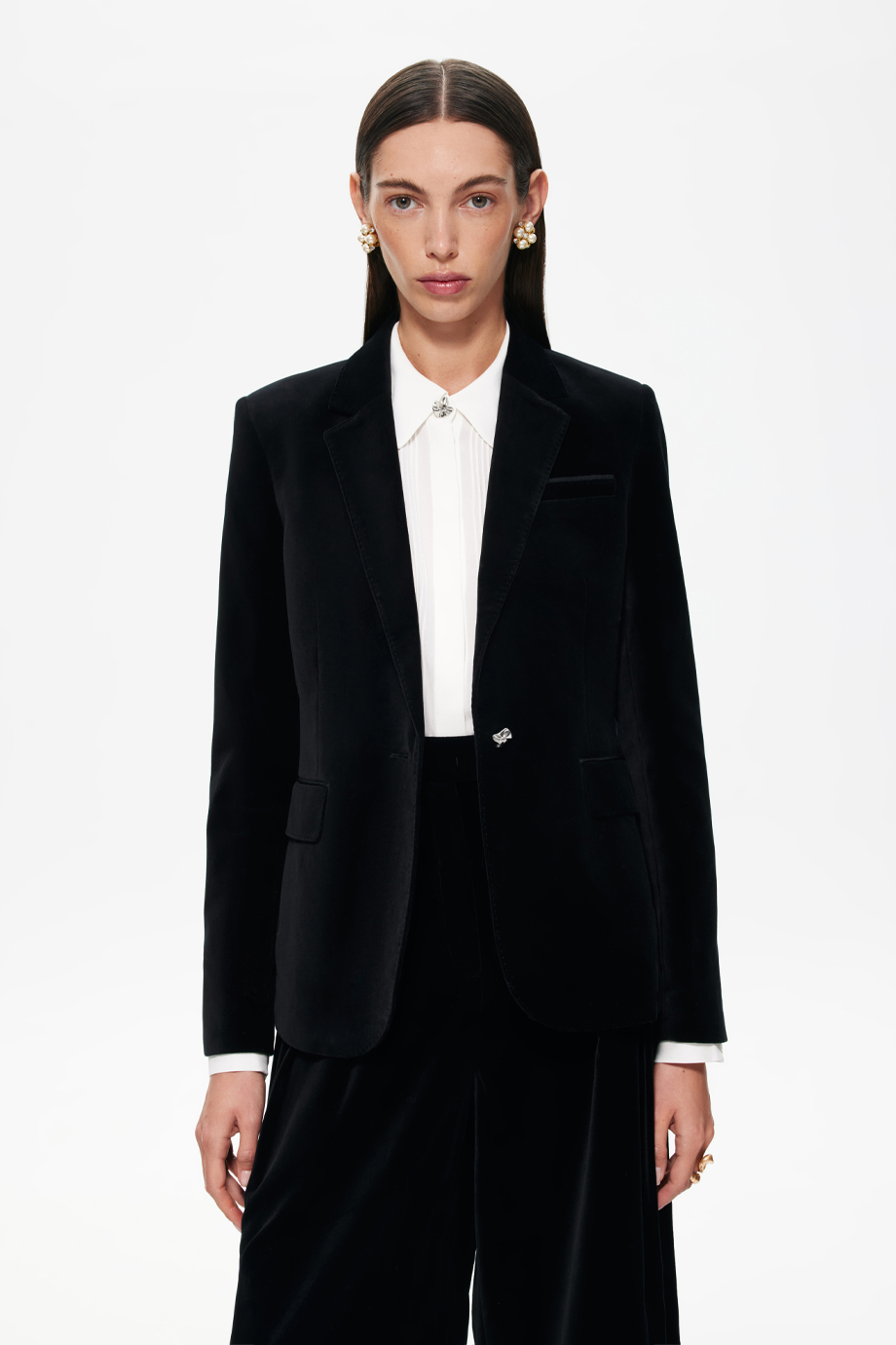 Жакет из хлопкового бархата