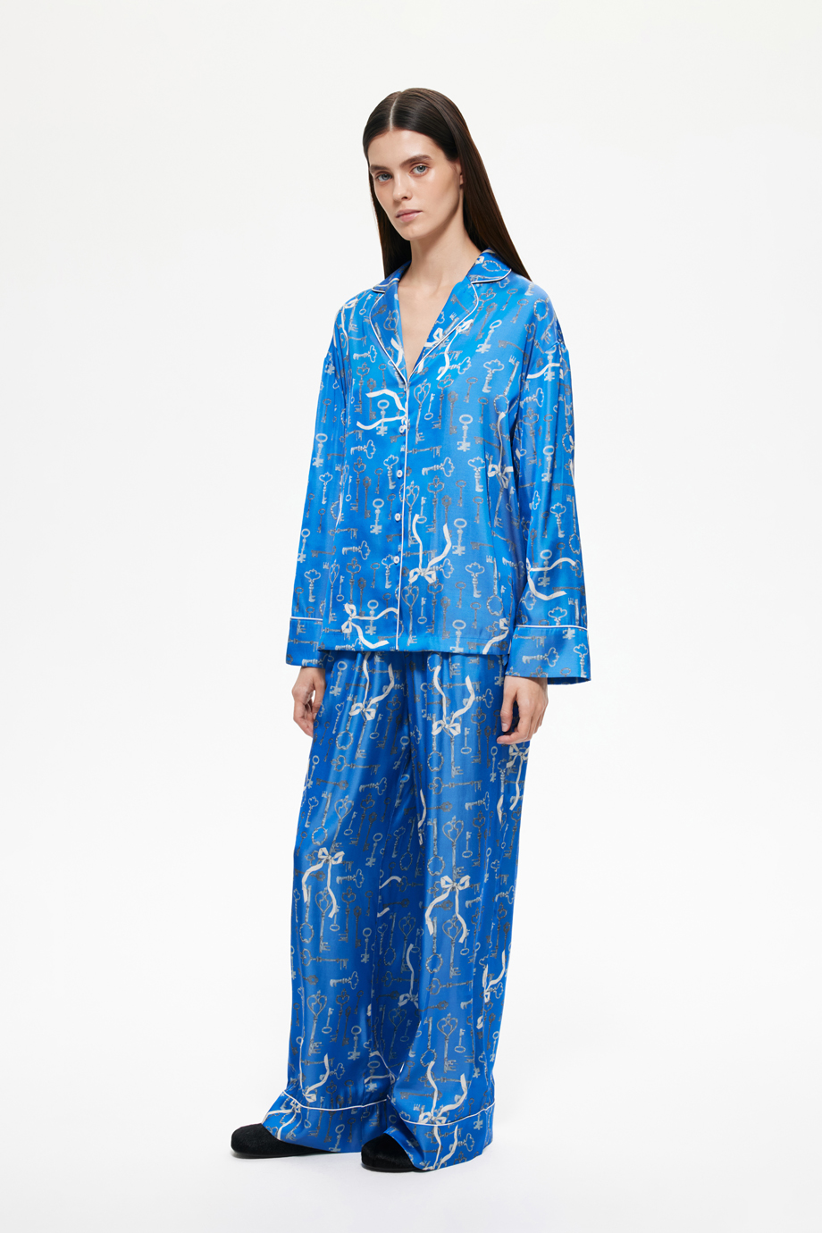 Брюки пижамные с принтом